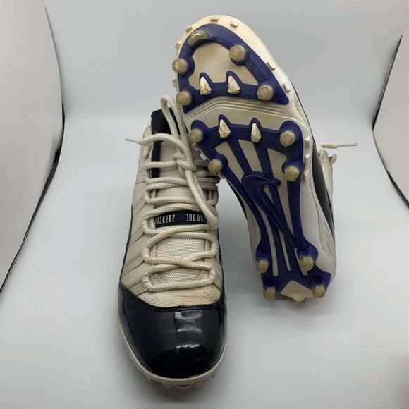 Nike Air Jordan 11 Retro TD Concord Football Cleats Size 9.5 NO‎ INSOLES